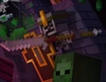 A Skeleton Vanguard as seen in the Minecraft Dungeons image.