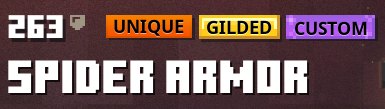 Spider Armor Custom Tag
