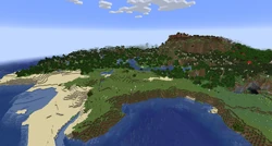 Beach in Java Edition 1.18 experimental snapshot 2, which is much wider and smoother.