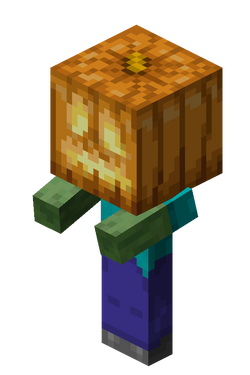 Jack O'Lantern Minecraft Block Head
