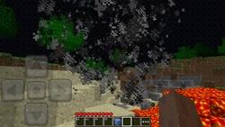Fuoco invisibile come si è visto nella prima Pocket Edition e potrebbe bruciare blocchi non infiammabili come pietra e sporco.