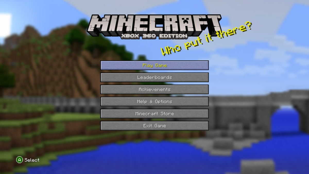 Minecraft xbox 360 store top