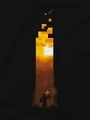 Official T-shirt artwork depicting a scene that resembles a torch. Made by JINX.