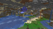A world using the Caves world type, the checkerboard biome source and size 0.