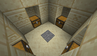 The four chests with the TNT trap