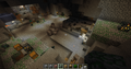 Five dungeons and 2 cave spider spawners close together in a mineshaft, which was cleared to show all 7 spawners