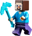 Steve with diamond pickaxe.