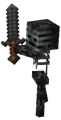 A wither skeleton strong attacking.
