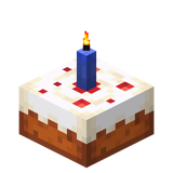 Blue Candle Cake (lit)