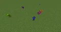 Sheep that have been dyed by the player.