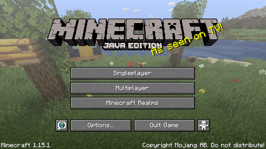 Как убрать надпись minecraft java edition