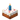 Light Blue Candle Cake (lit) JE1