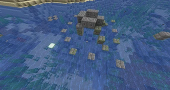 Uma edificação de uma ruína oceânica grande.