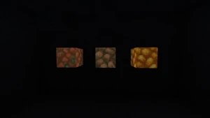 Los 3 bloques de metal en bruto.