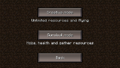 The game mode selection in the outdated Pocket Edition demo, which was immediately shown when Start Game was selected.
