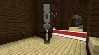 Evoker with an illager banner.