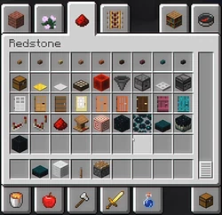 El tipo de bloque ssculk en la categoría de redstone.