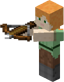 Alex aiming with Crossbow