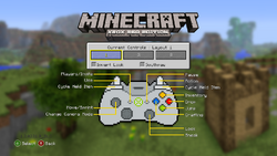 xbox 360 controls minecraft