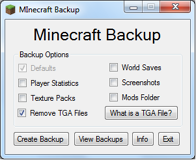 Minecraft backup