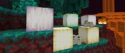 Official screenshot of all three froglights used on Minecraft.net.[3]