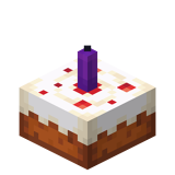 Cake with Purple Candle