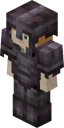 Alex in netherite armor