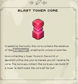Journal entry of a blast tower core.
