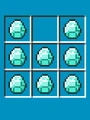 A crafting grid for a diamond chestplate for official T-shirts made by JINX.