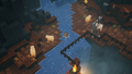 Un troupeau de vaches laineuses, vu dans l'épisode Minecraft Dungeons Diaries sur Howling Peaks.