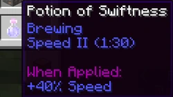 Speed II potion item description
