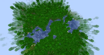 Un lago especialmente grande en una jungla.