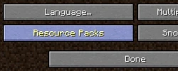 The resource packs button.