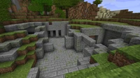 The first picture of a stronghold. Currently, they are almost entirely underground.