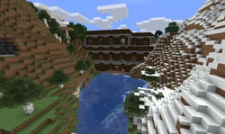 A woodland mansion in a river valley.