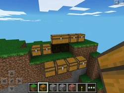 Chests can be placed adjacent to one another.