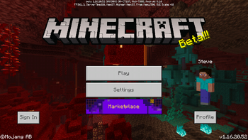 Bedrock 1.16.20.52