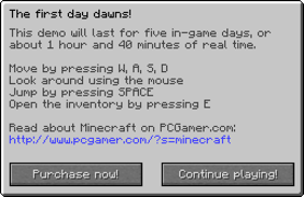 Повідомлення, яке знайомить Вас з грою на самому початку гри