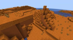 Naturally generated red sandstone found on the small hill.