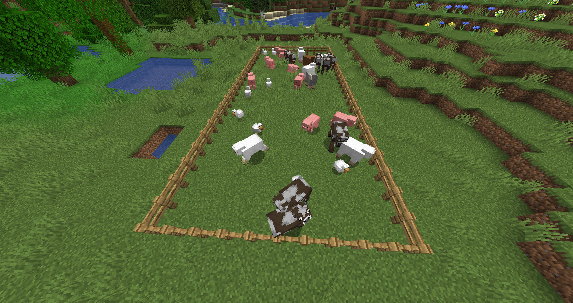 minecraft cow farm