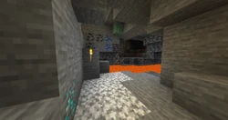 Múltiples menas generadas sobre un lago de lava.