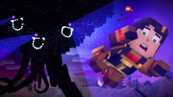 Jesse is sucked in by the Storm's beam.