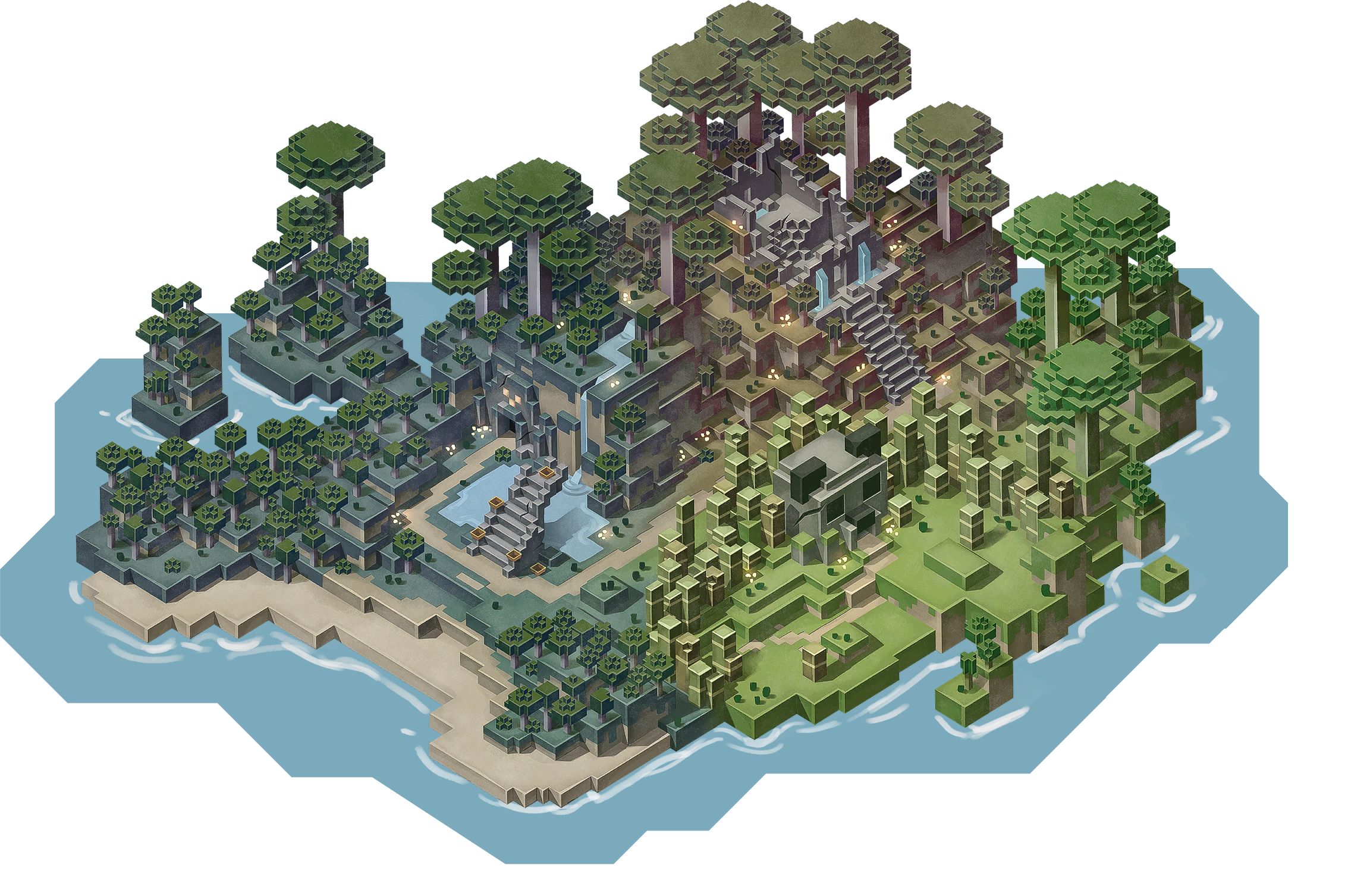 Minecraft Dungeons World Map é enorme revelado Dev 