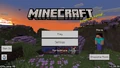 The current menu screen in Bedrock Edition as of 1.14.0.