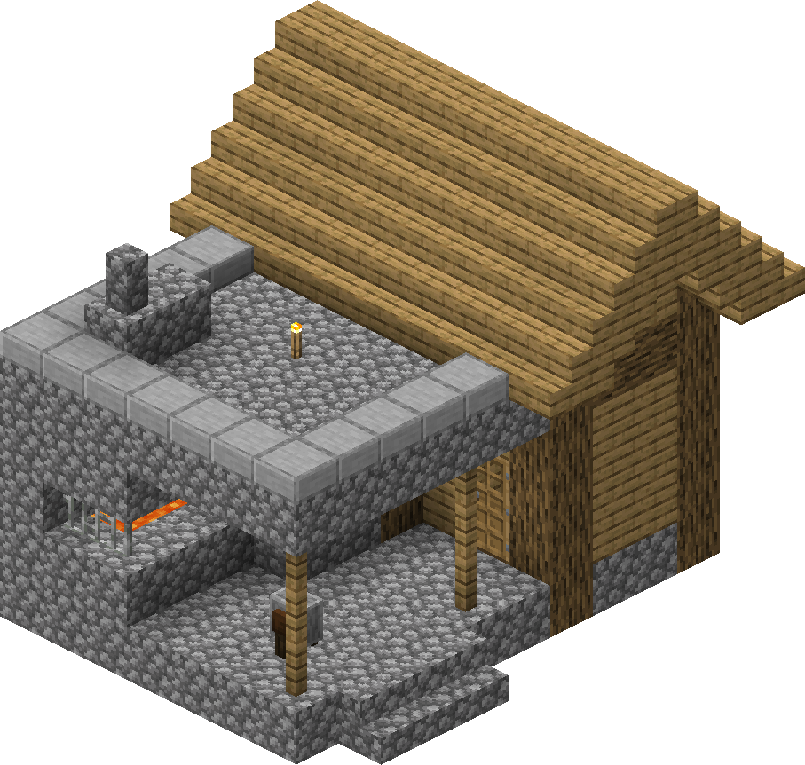 Minecraft, How To Build A Blacksmith's House