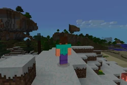 A luz do sol influencia as sombras nas entidades na Edição Bedrock.