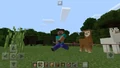 First image of llamas in Bedrock Edition.