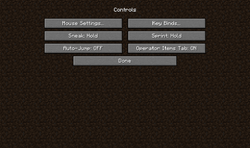 Options Minecraft Wiki