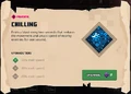 Chilling shown in the inventory.