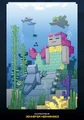 Artwork by Jennifer Hernandez of a mermaid made out of blocks